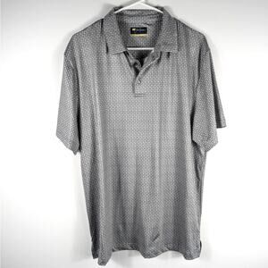 Jack Nicklaus L Performance Polo Shirt Short Sleeve Patterned Stretch Golf Top